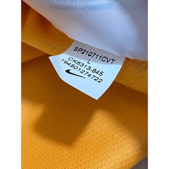 Nike Polo GOLF Shirt Mens Orange Stripe XL Tiger Woods Collection - Picture 7 of 13